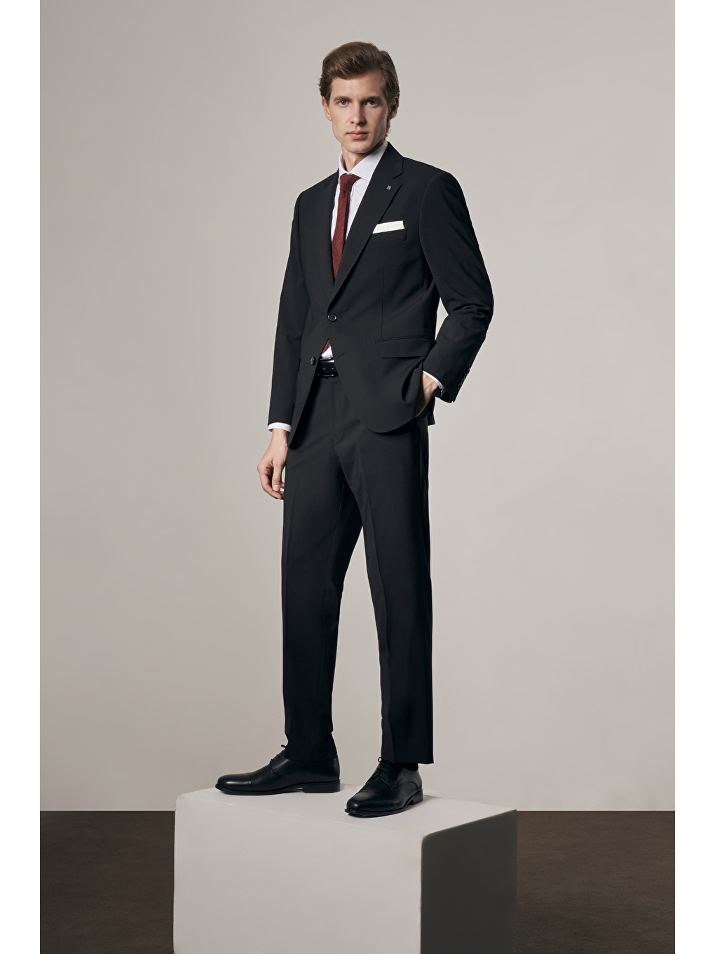 Siyah 4 Drop Comfort Fit Classic Takım Elbise 1001255150-2