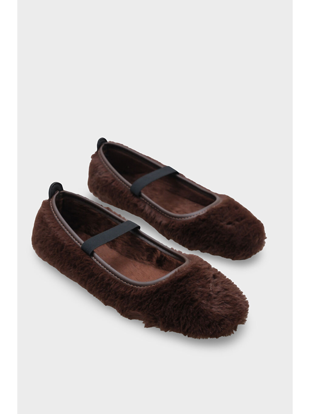 Kahverengi Ollie Kadın Pelüş Lasitkli Babet-1