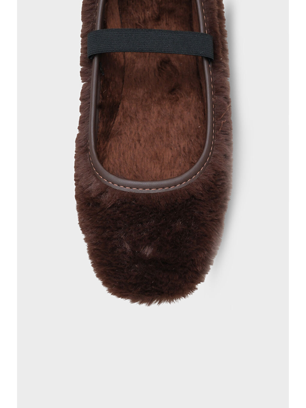 Kahverengi Ollie Kadın Pelüş Lasitkli Babet-2