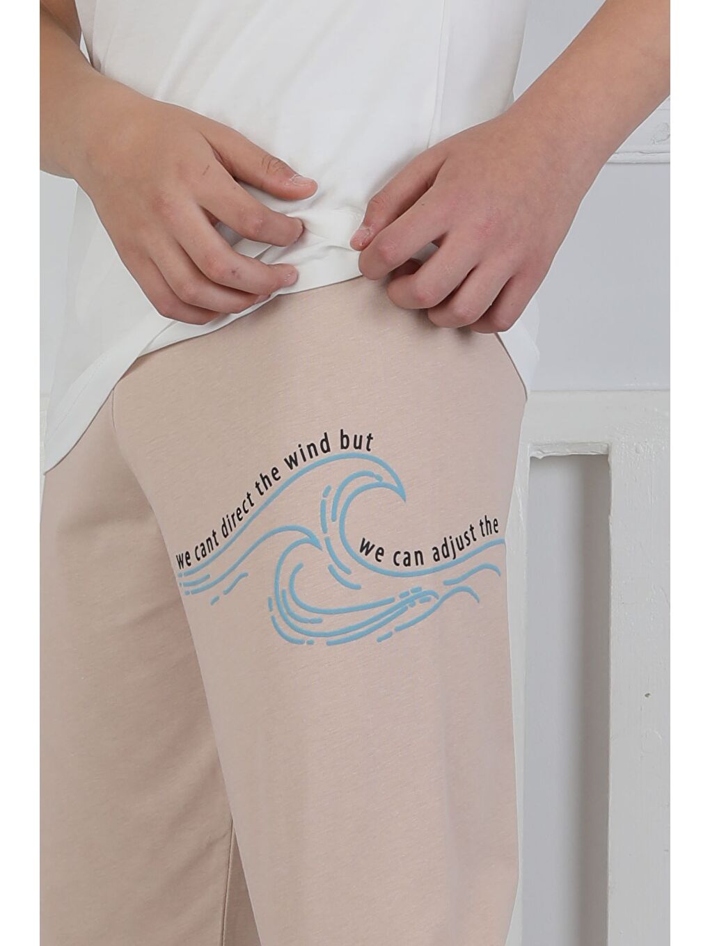 Bej We Can Adjust The Baskılı Erkek Çocuk Pijama Takımı-7