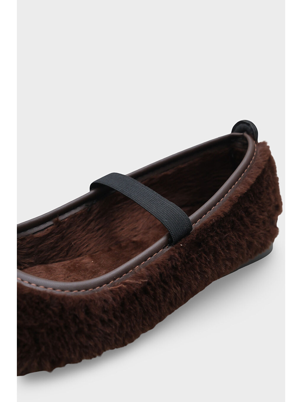 Kahverengi Ollie Kadın Pelüş Lasitkli Babet-3