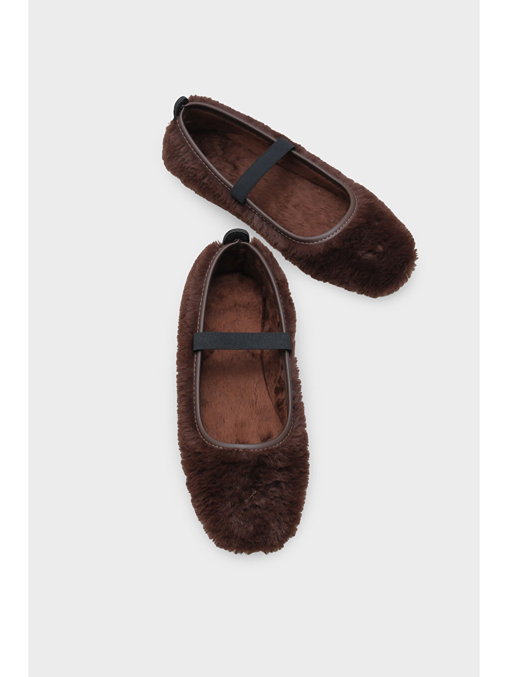 Kahverengi Ollie Kadın Pelüş Lasitkli Babet-5