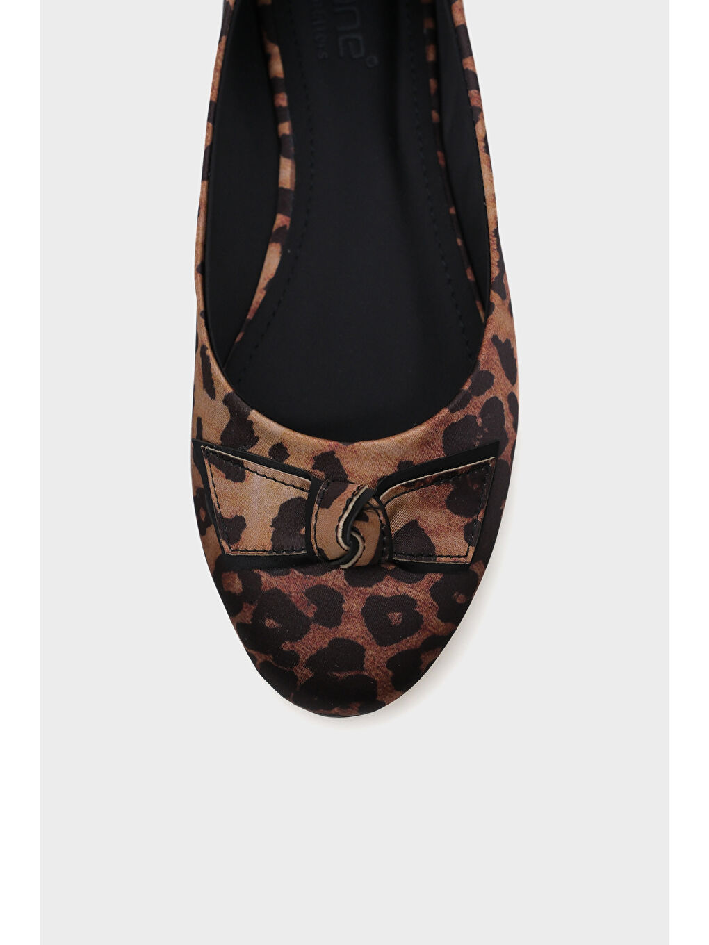 Ekru Aveline Saten Leopar Kadın Babet-3