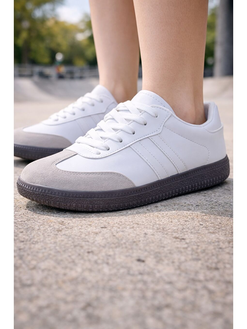 Beyaz FLEX RUN Unisex Spor Ayakkabı Günlük Casual Sneakers-3