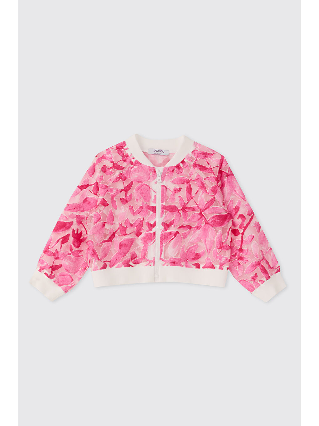 Kız Bebek Çiçek Desenli Pembe Ceket