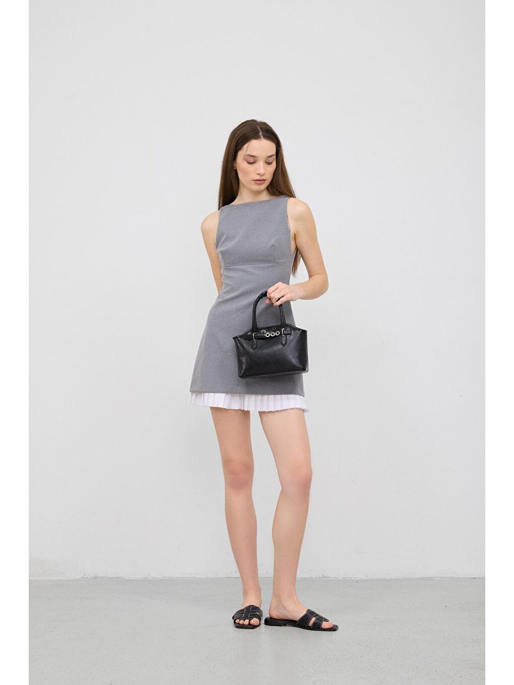 Perez Kemer Detaylı Çapraz Çanta Siyah-2