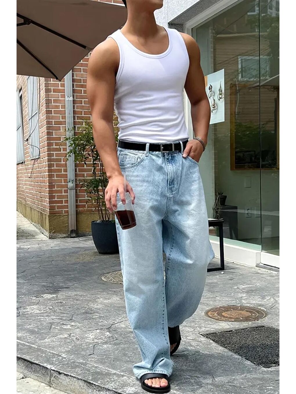 Beyaz Wove Paket Slim Fit Esnek Elastanlı Fitilli Nefes Alabilen Kolsuz Sporcu Atlet-3