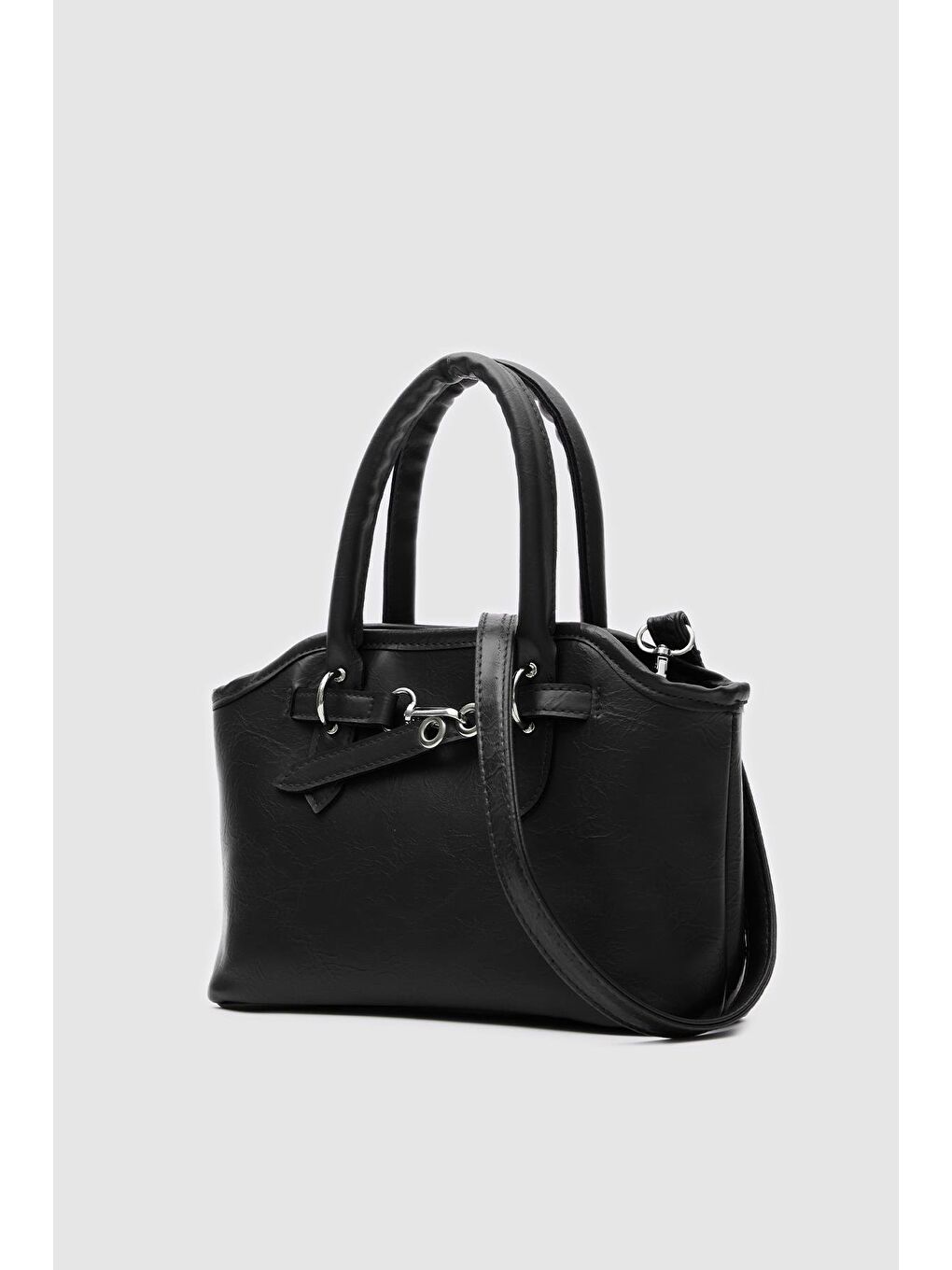 Perez Kemer Detaylı Çapraz Çanta Siyah-3