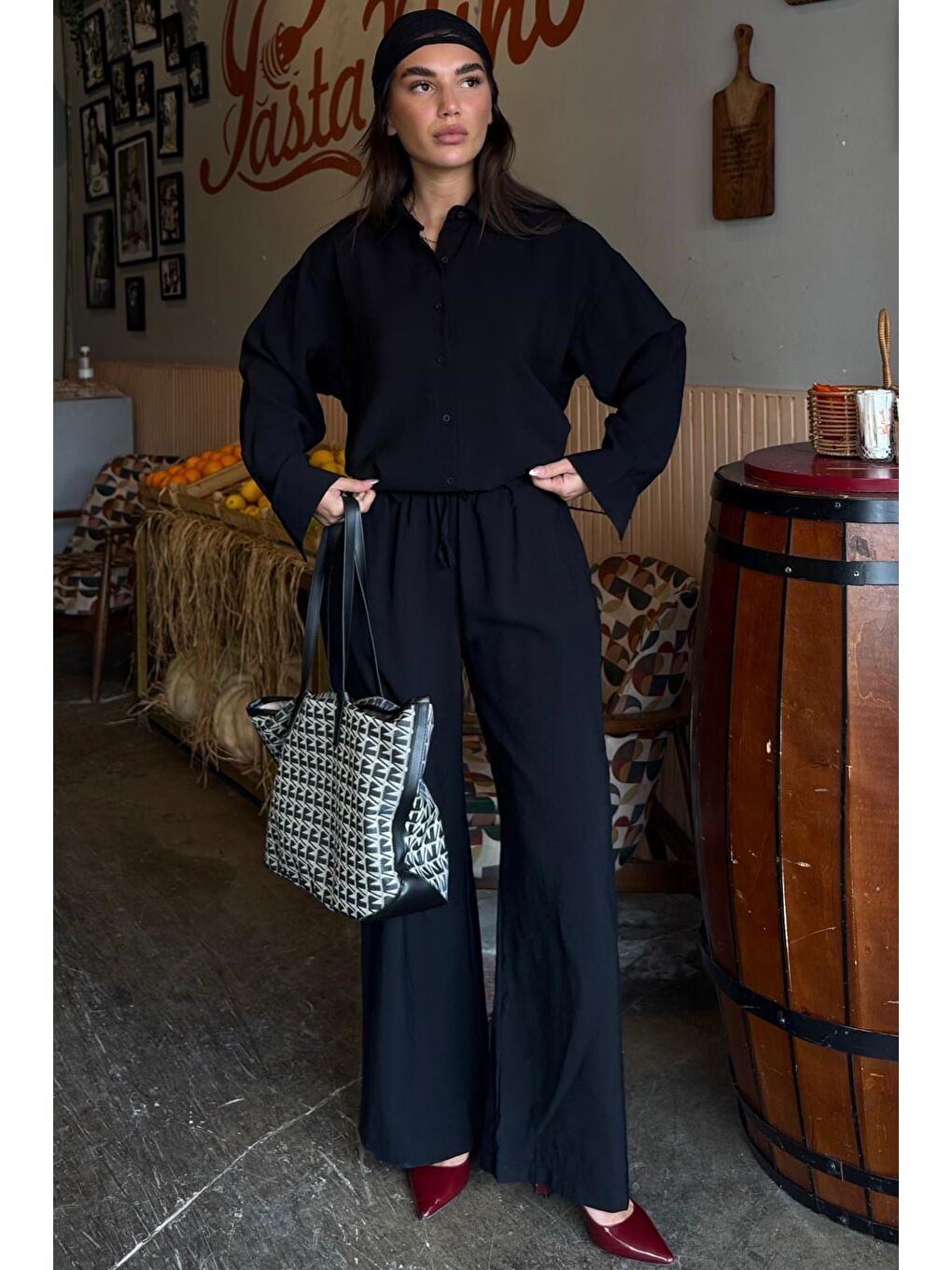 Lacivert Soft Touch Modal Gömlekli Takım Mg2742-2