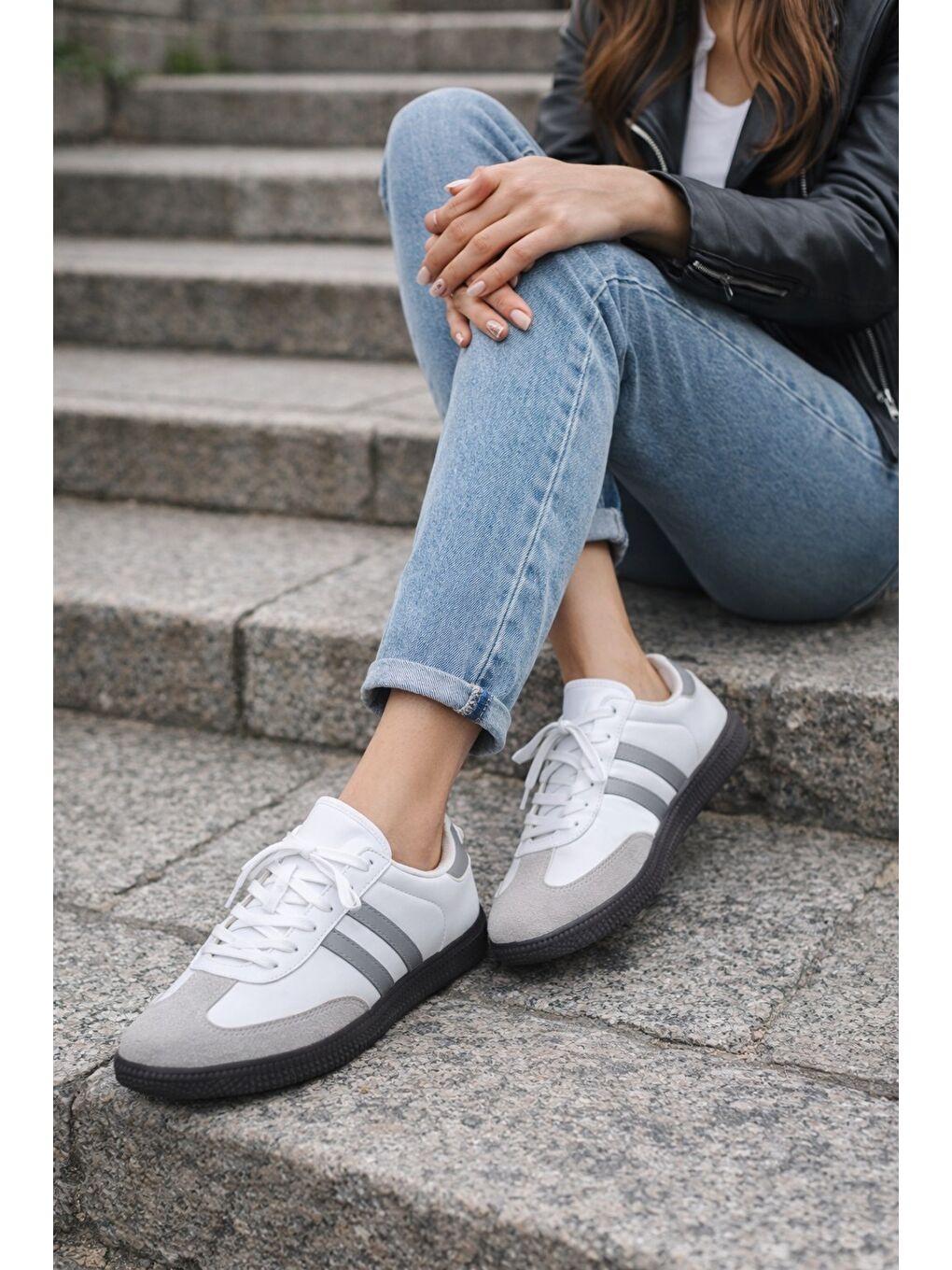 Beyaz FLEX RUN Unisex Spor Ayakkabı Günlük Casual Sneakers