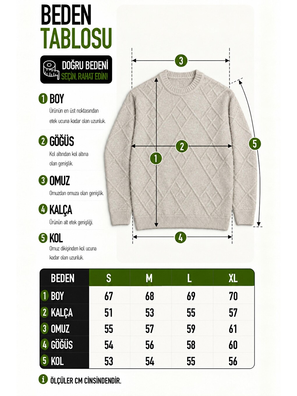 Bej Çapraz Desen Oversize Kışlık Kazak Dp 17567_10066-6