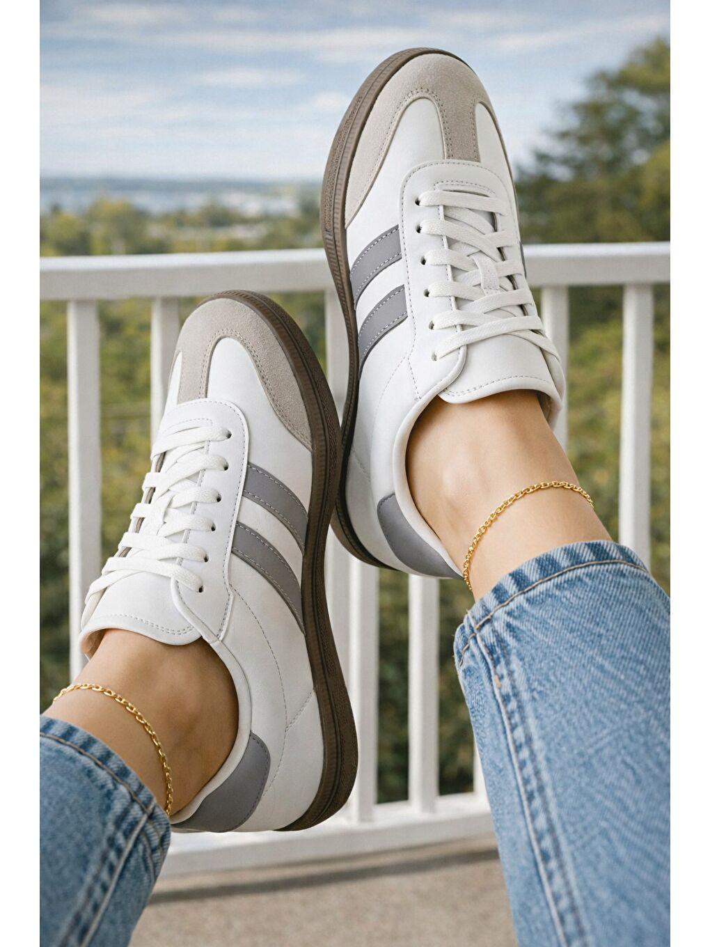 Beyaz FLEX RUN Unisex Spor Ayakkabı Günlük Casual Sneakers-2