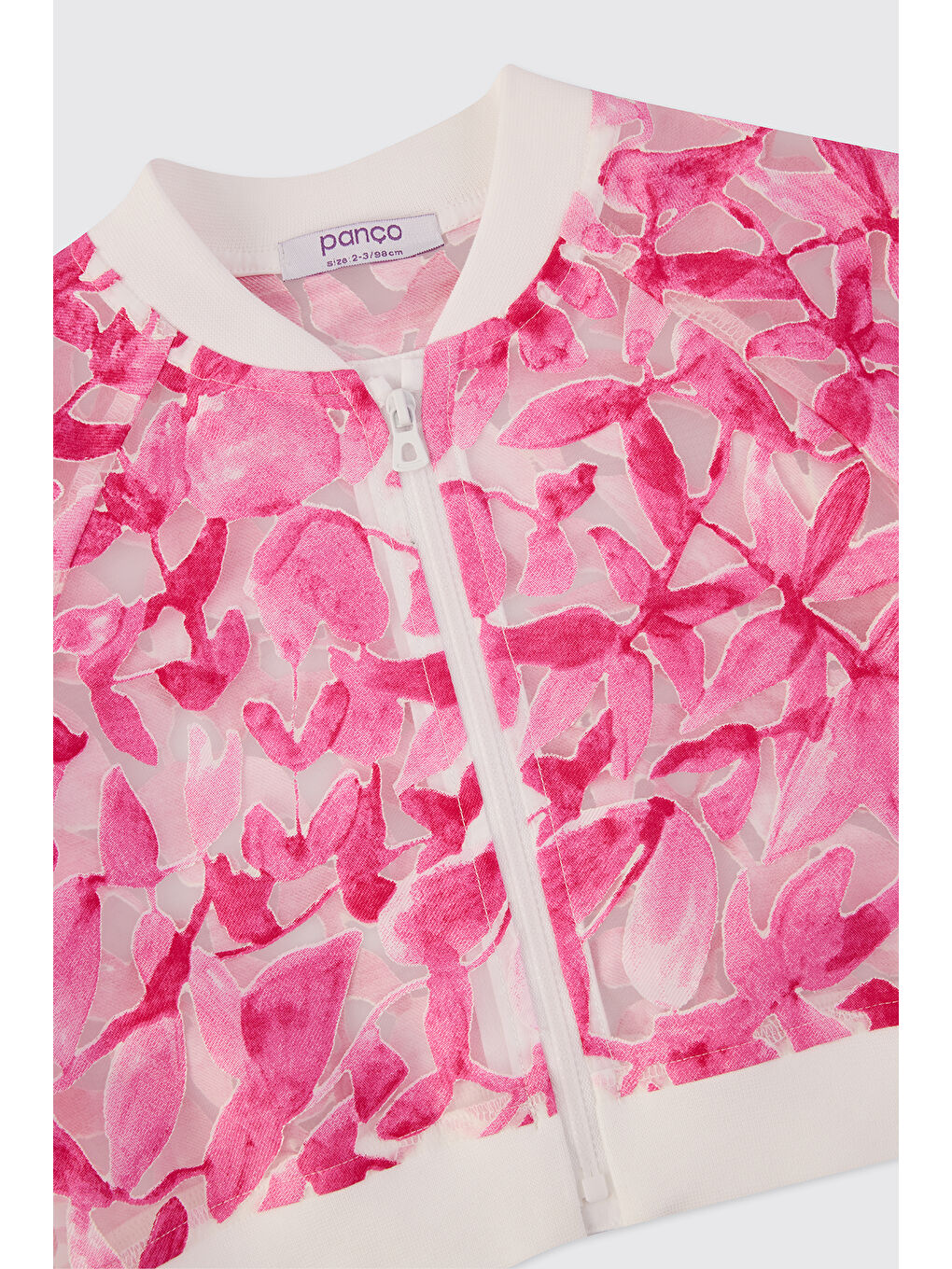 Kız Bebek Çiçek Desenli Pembe Ceket-2