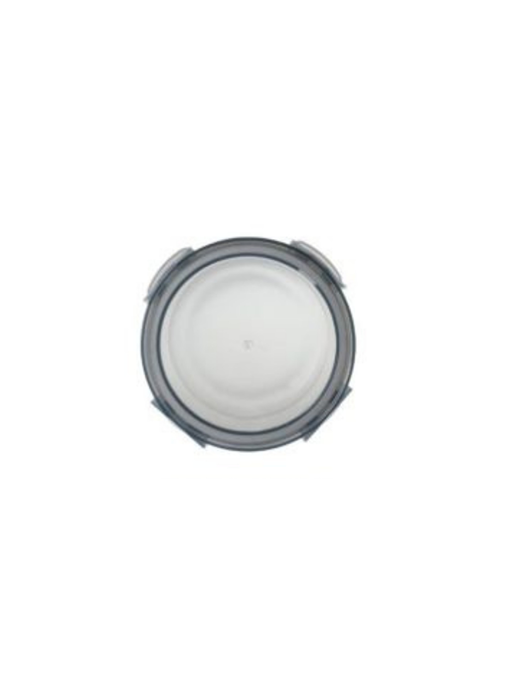 Renksiz Yuvarlak Cam Saklama Kabı 630 Ml, 4 Tarafından Kilitli Plastik Kapaklı-2