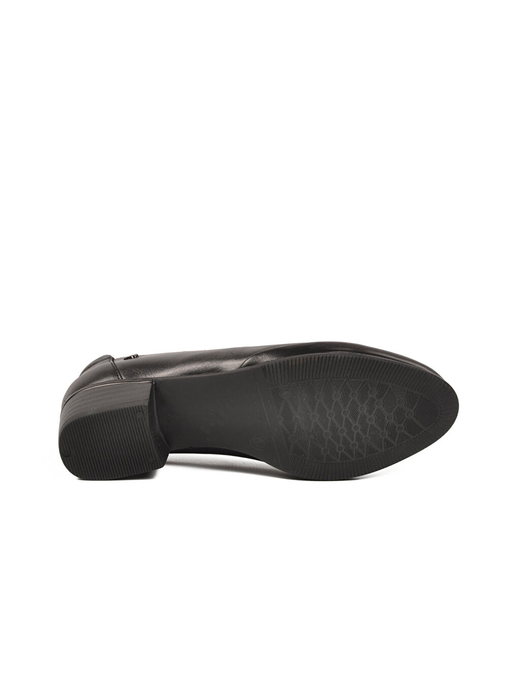 Siyah Hakiki Deri Kadın Topuklu Klasik Ayakkabı 2312531Y Z-4