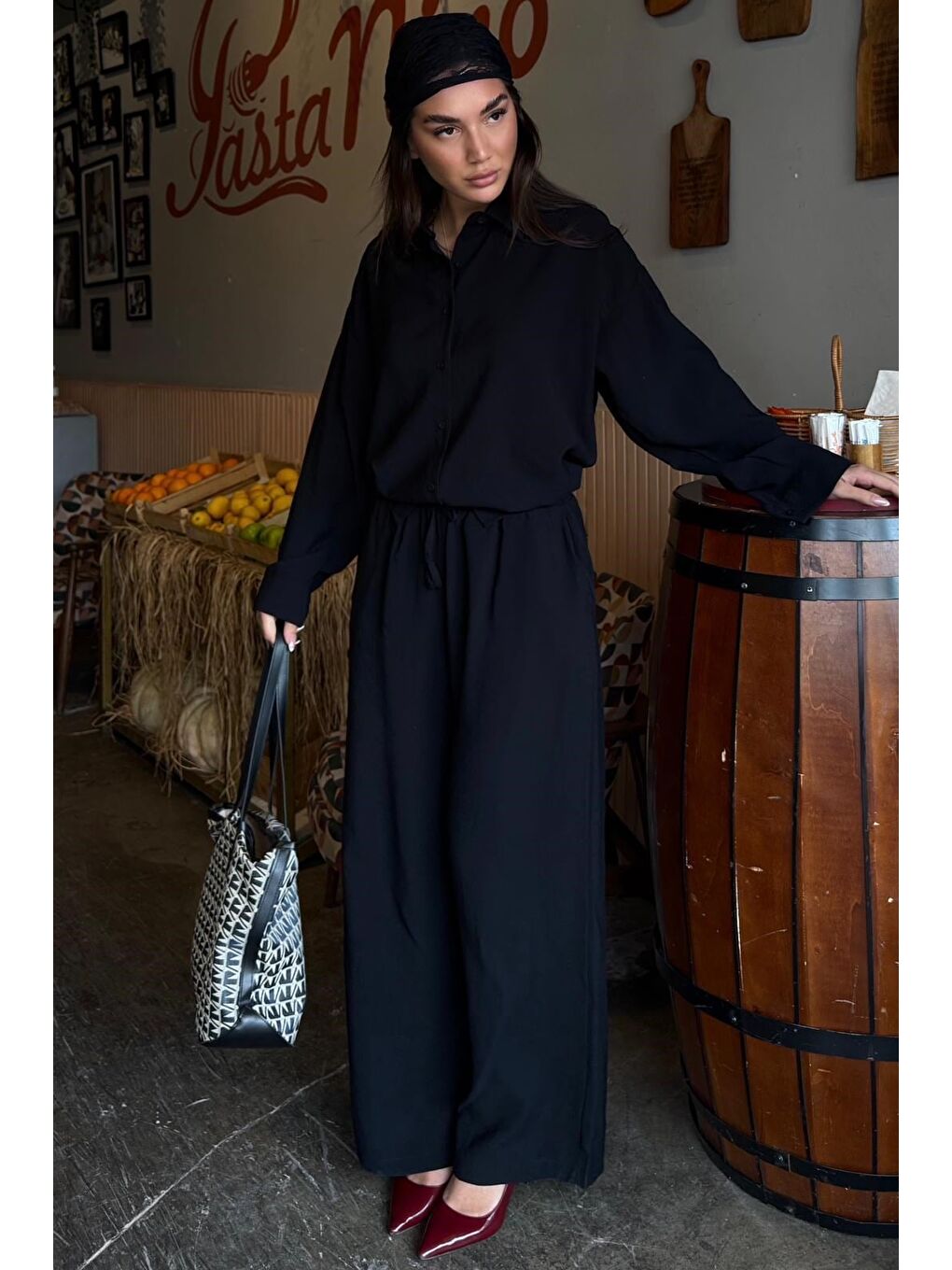 Lacivert Soft Touch Modal Gömlekli Takım Mg2742-5