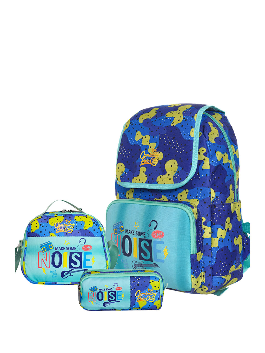 Noise Kapaklı Unisex Çocuk İlkokul Çanta Seti