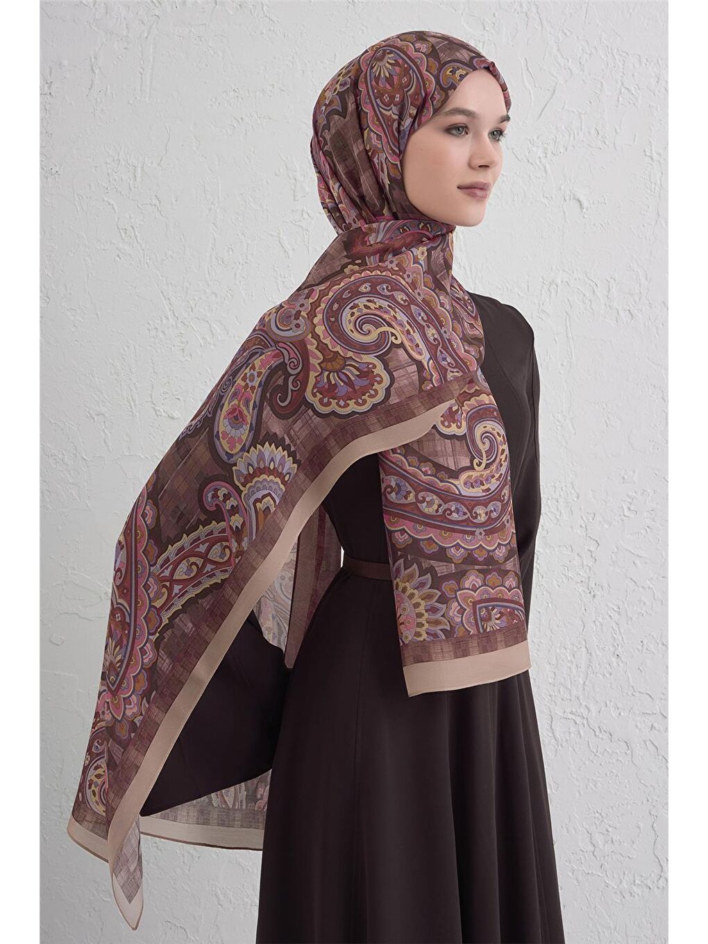 Pembe Yün İpek Harmony Şal 327 36