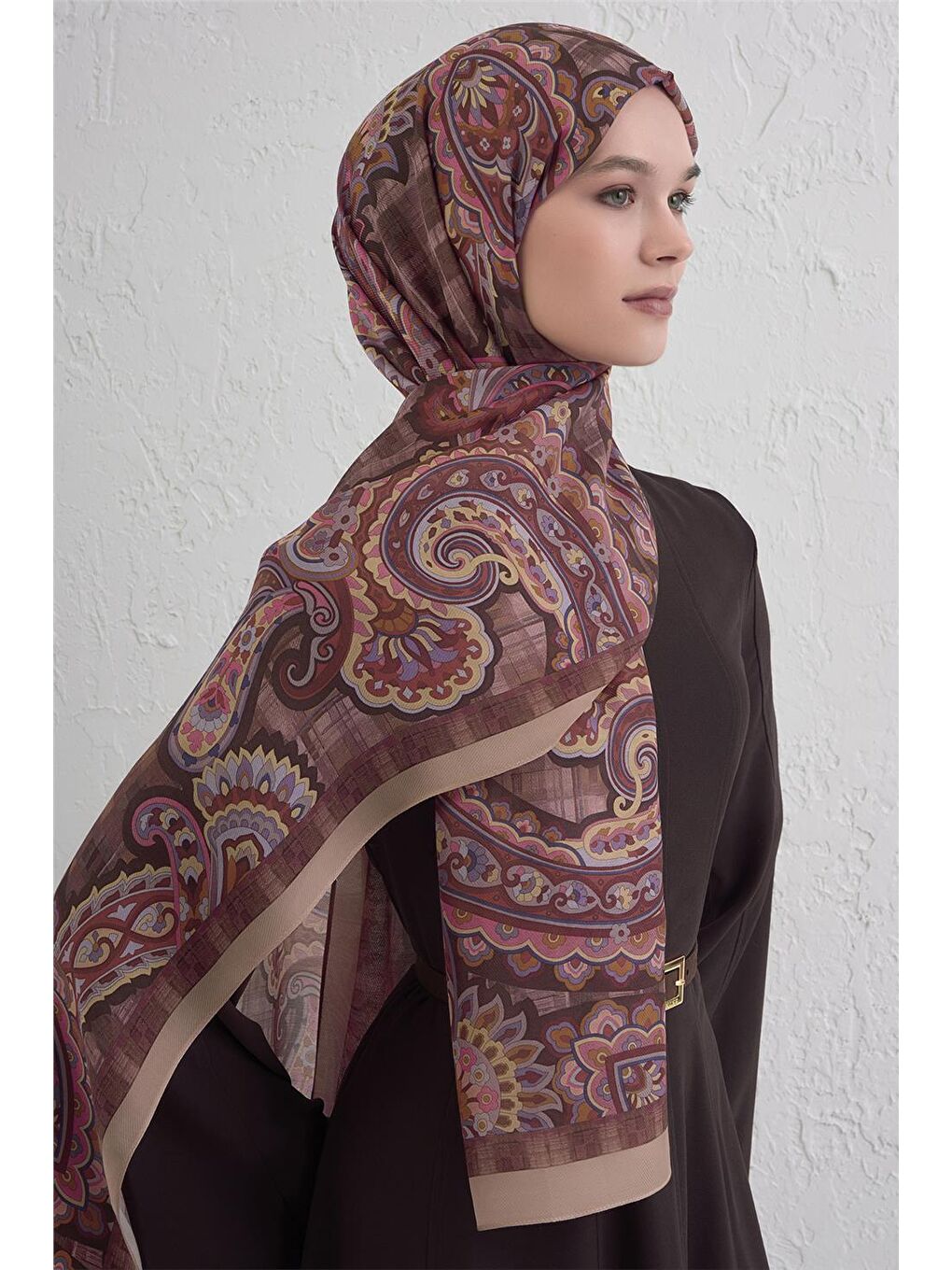 Pembe Yün İpek Harmony Şal 327 36-2