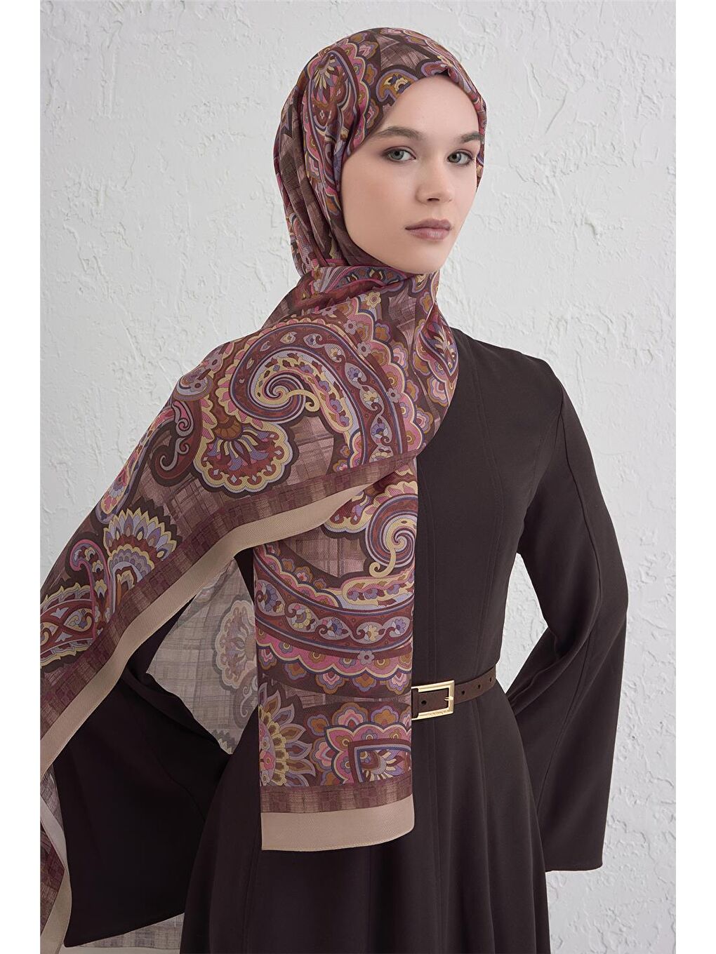 Pembe Yün İpek Harmony Şal 327 36-3