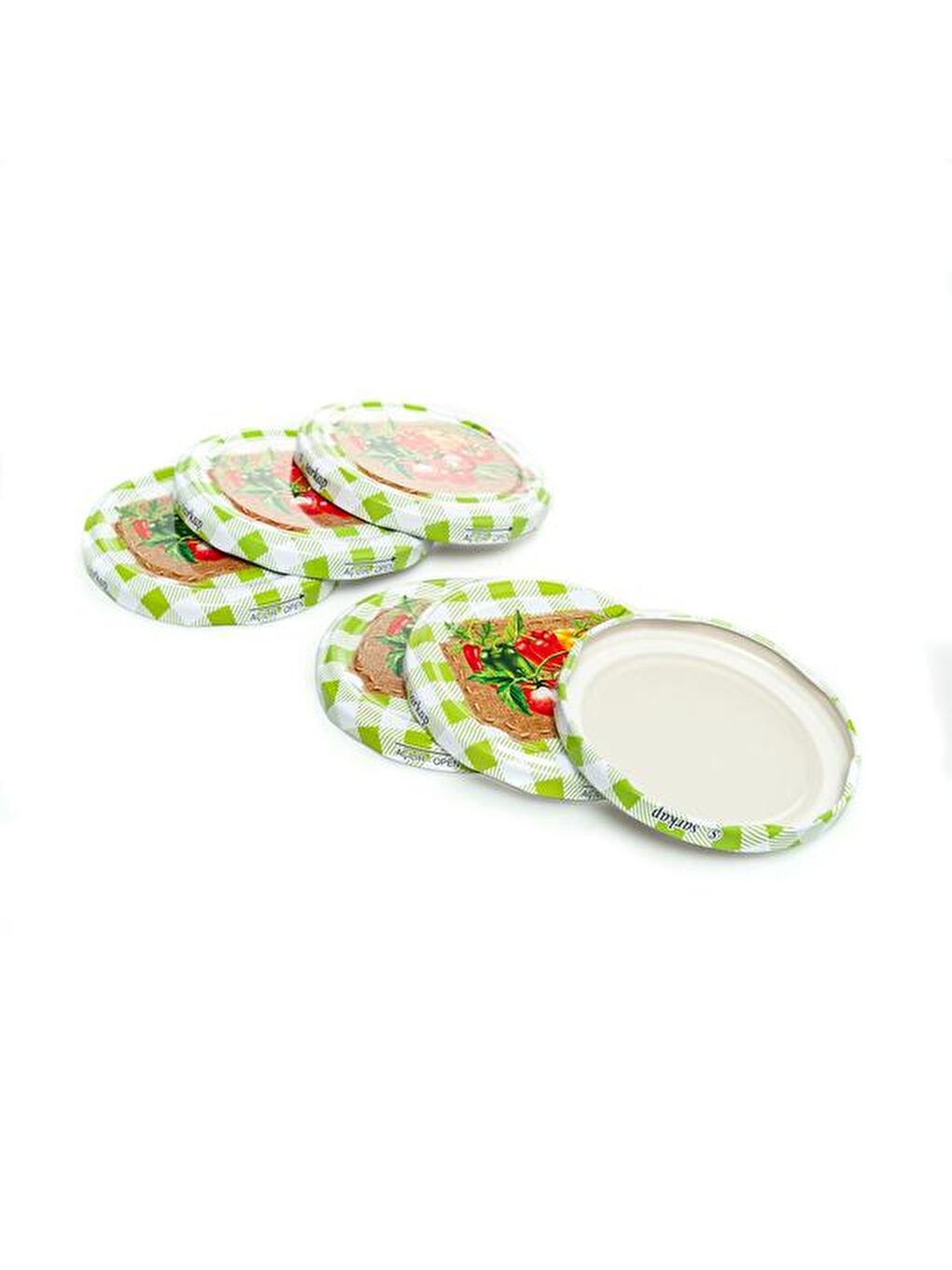 Karışık 10'lu Kavanoz Kapağı - 8,2 cm - Asorti