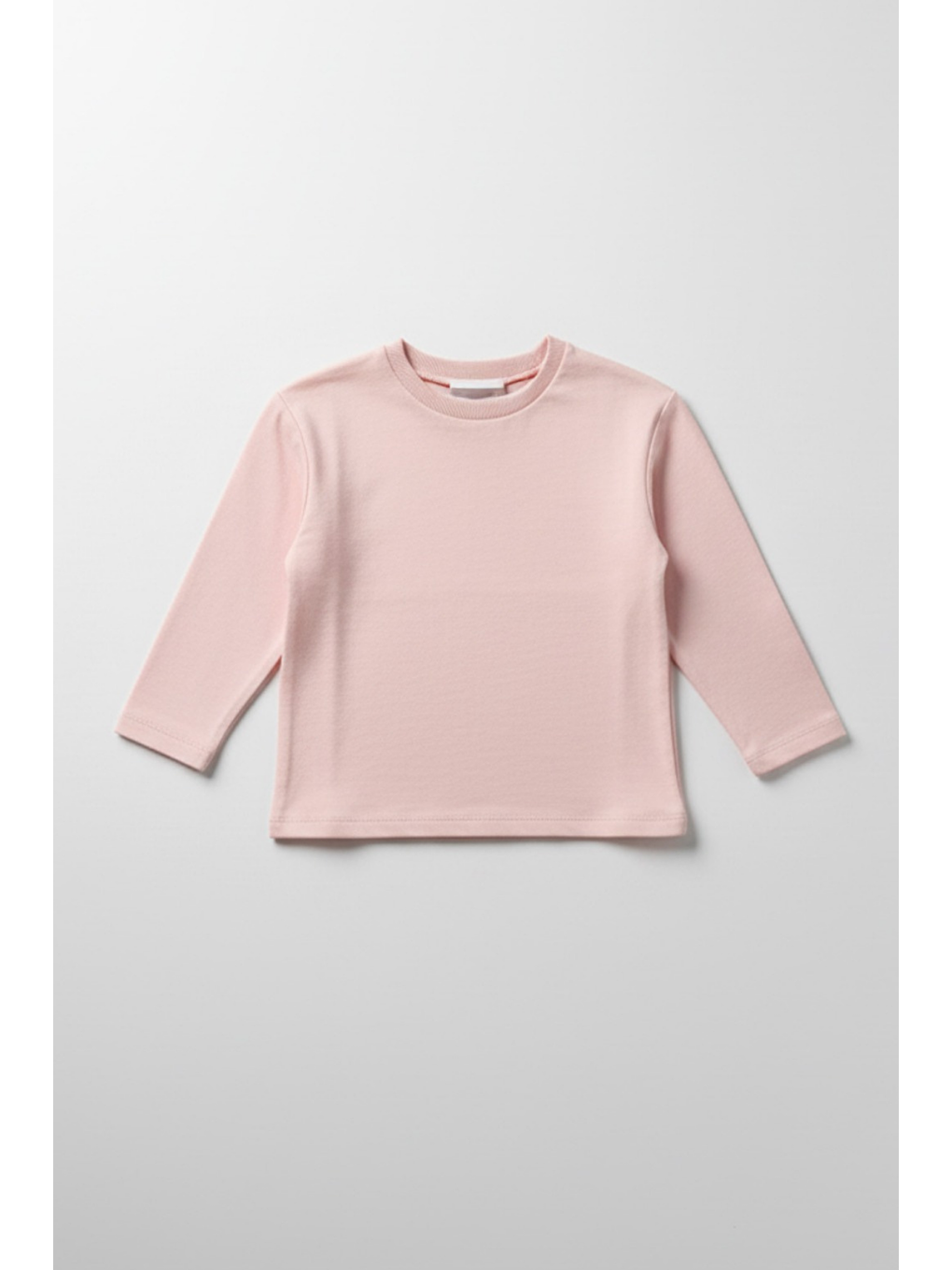 Pembe Kız Çocuk Basic Pamuklu Somon Rengi Uzun Kollu Tişört-2