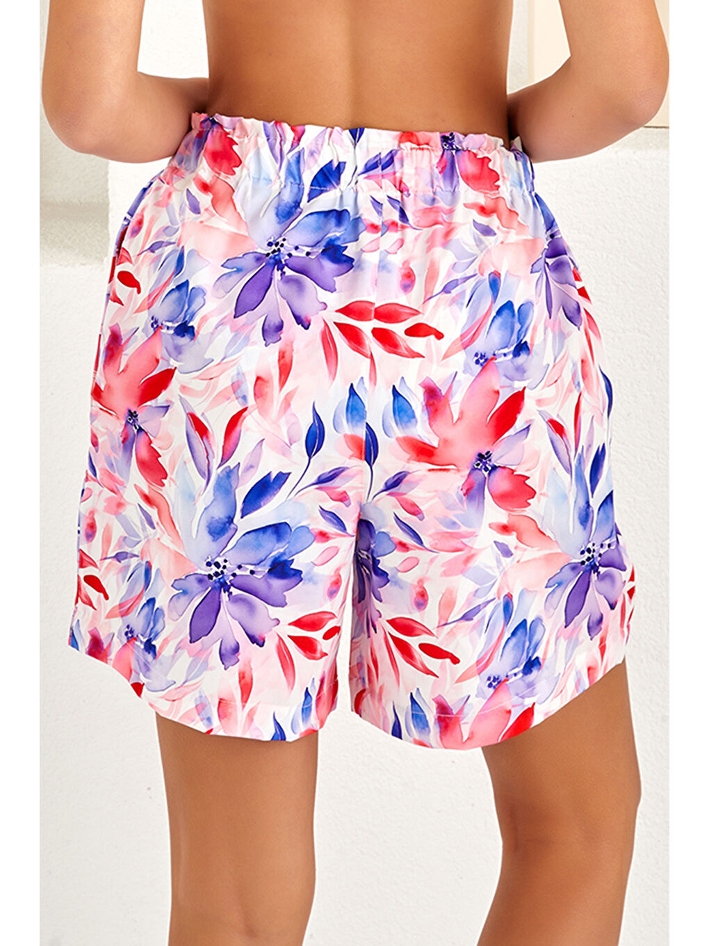 UV Korumalı Kadın Havuz Deniz Şort Mayo 4411 Beyaz-2