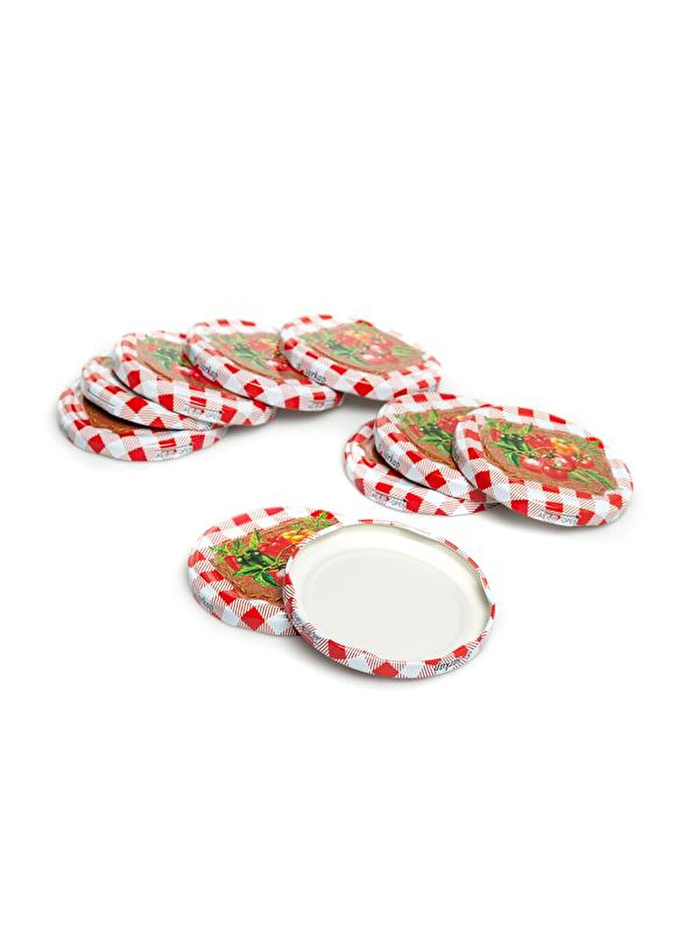 Karışık 10'lu Kavanoz Kapağı - 8,2 cm - Asorti-1