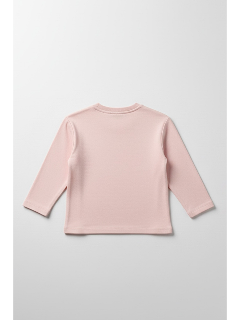 Pembe Kız Çocuk Basic Pamuklu Somon Rengi Uzun Kollu Tişört-3