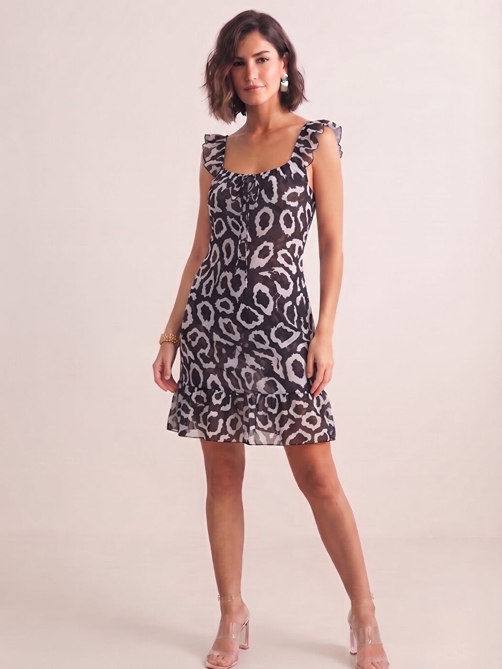 Karışık Kadın Dokuma Mira Fırfır Elbise Apartments