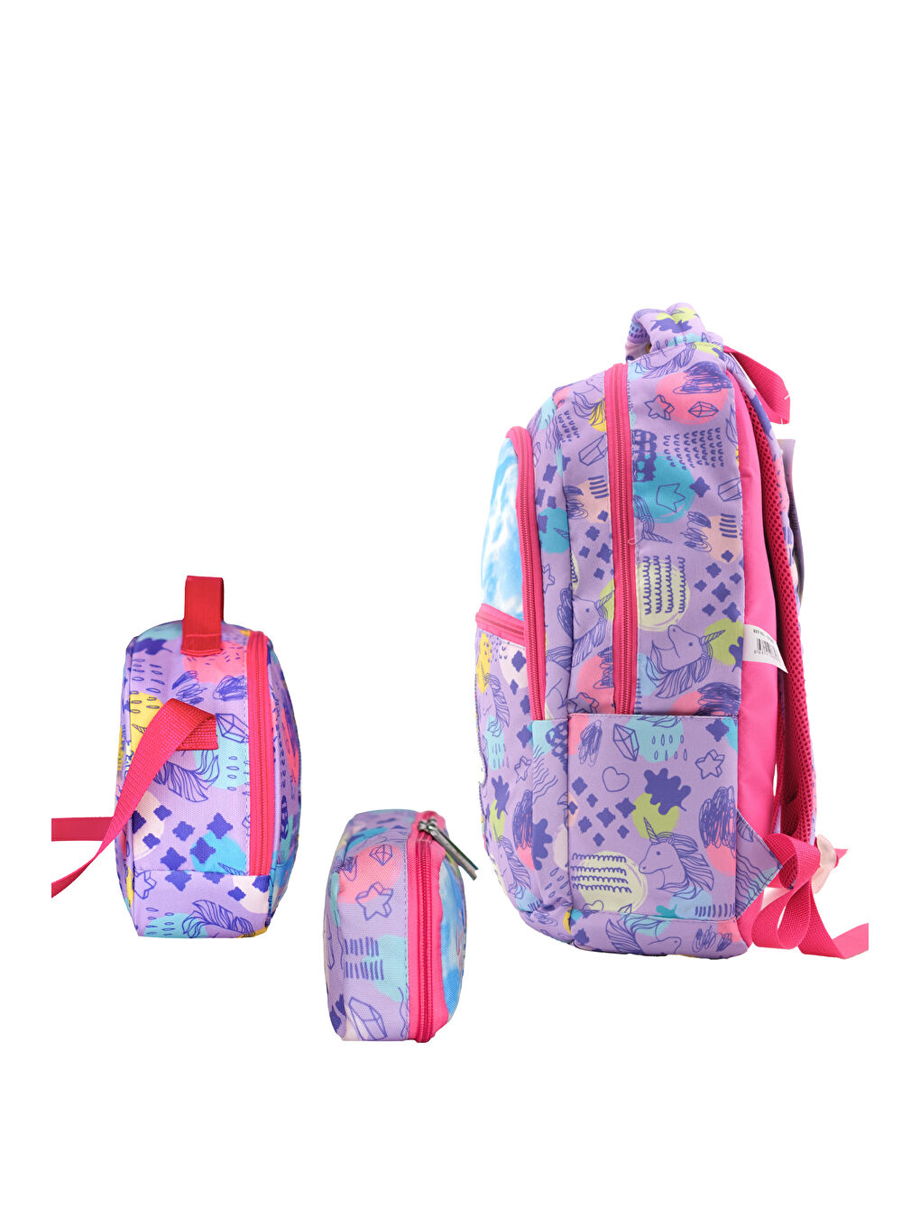 Tek Ana Bölmeli Kız Çocuk İlkokul Çanta Set-1