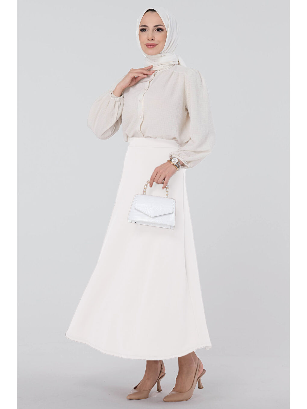 Ekru Çan Etek Krem - 27075