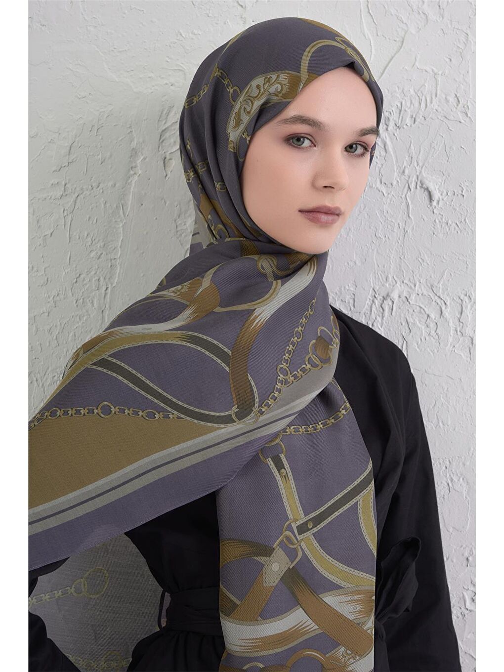 Gri Yün İpek Harmony Şal 9315 33-1