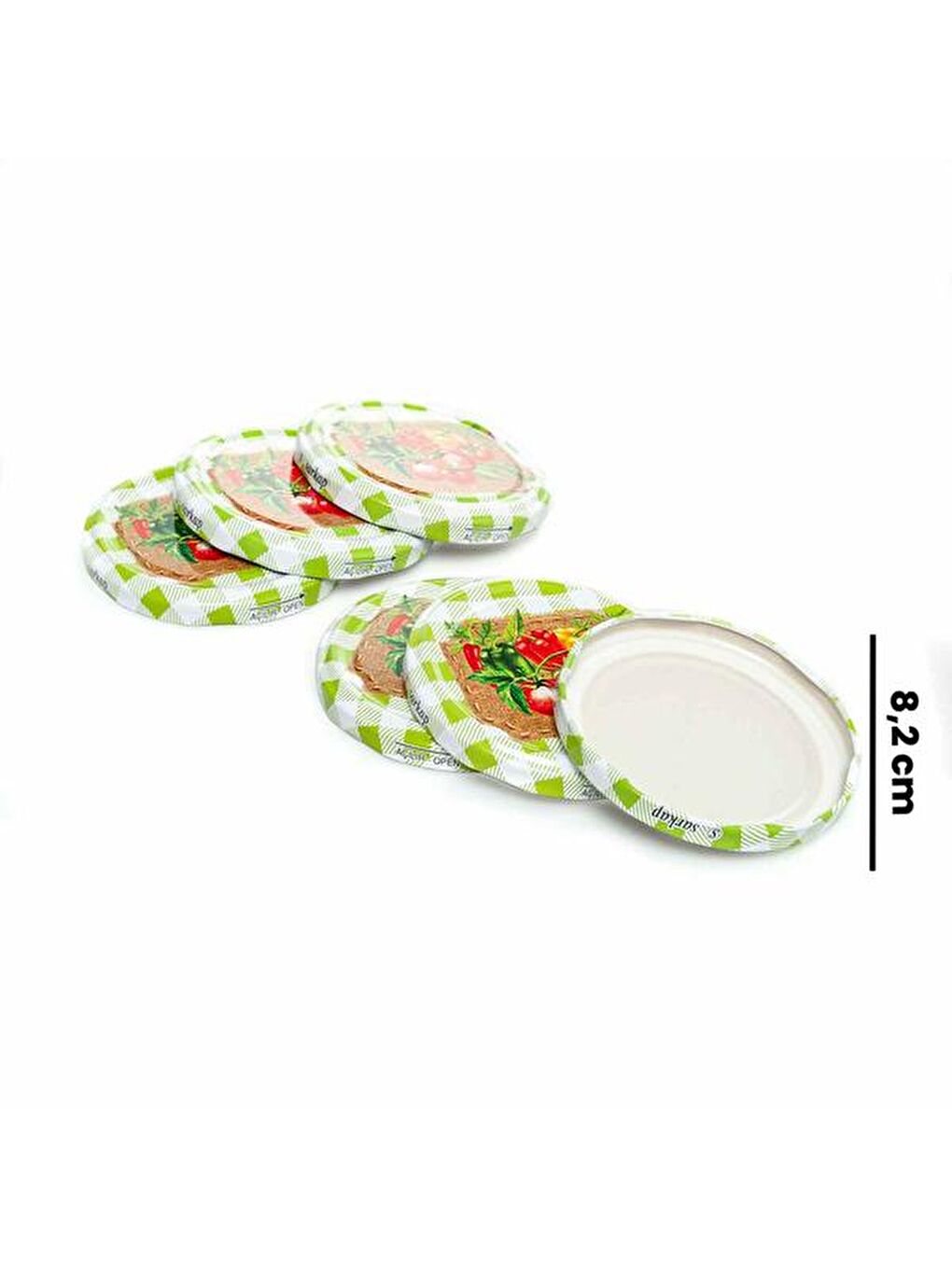 Karışık 10'lu Kavanoz Kapağı - 8,2 cm - Asorti-6