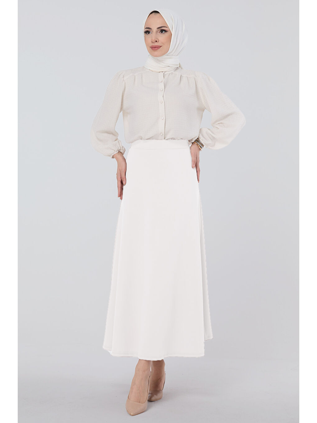 Ekru Çan Etek Krem - 27075-1