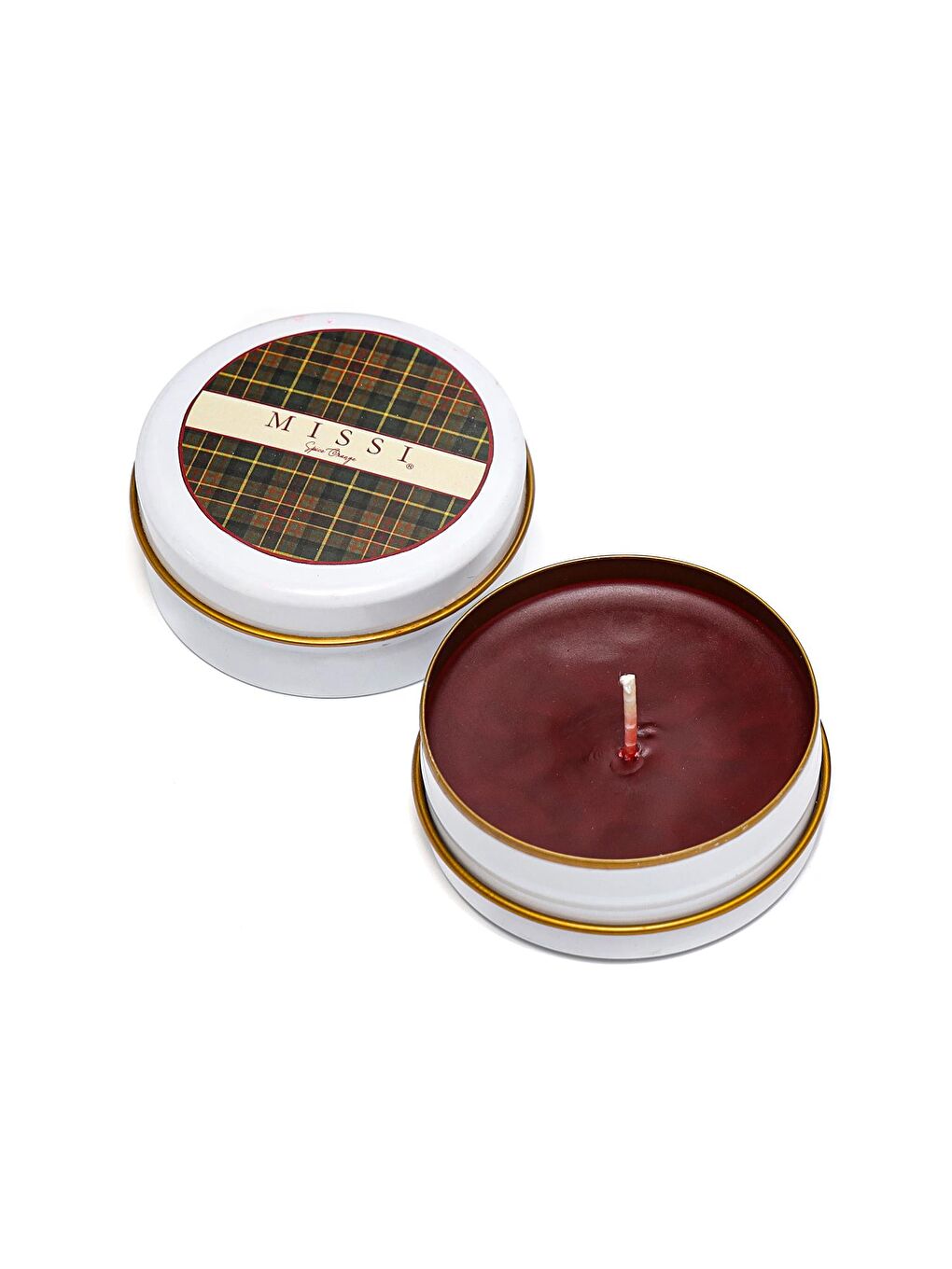 Kırmızı Yılbaşı Spice Orange Kokulu Vegan Teneke Mum