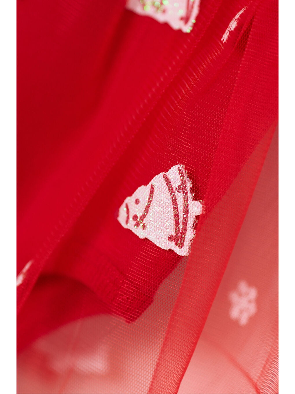 Kırmızı  Kardan Adam Baskılı Saç Bantlı Kız Bebek Romper - Misty-2