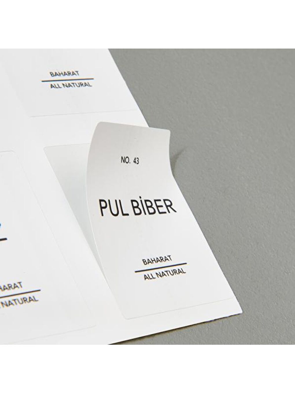 Model Şeker 20'li Kavanoz Etiketi - Beyaz / Siyah-1