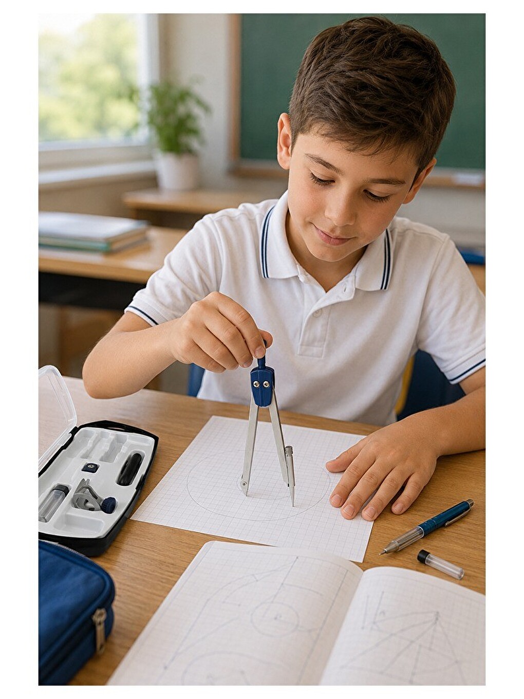 Metal Pergel Seti 5 Parça 1 Start 197513 Profesyonel Pergel Çizim Proje Matematik Geometri Mim-1