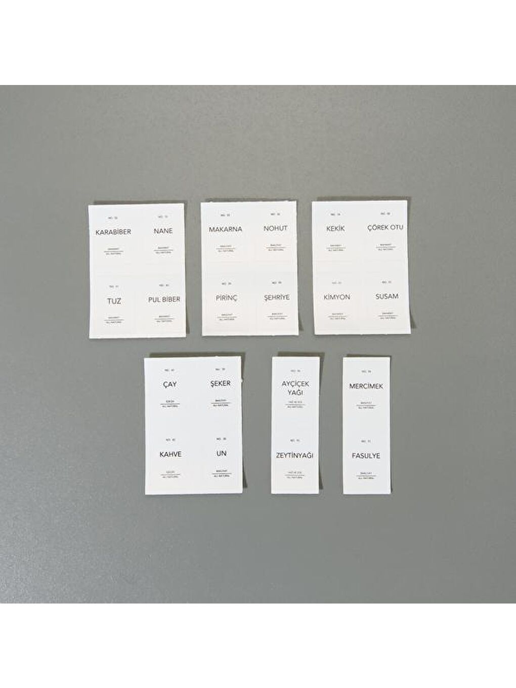 Model Şeker 20'li Kavanoz Etiketi - Beyaz / Siyah-2