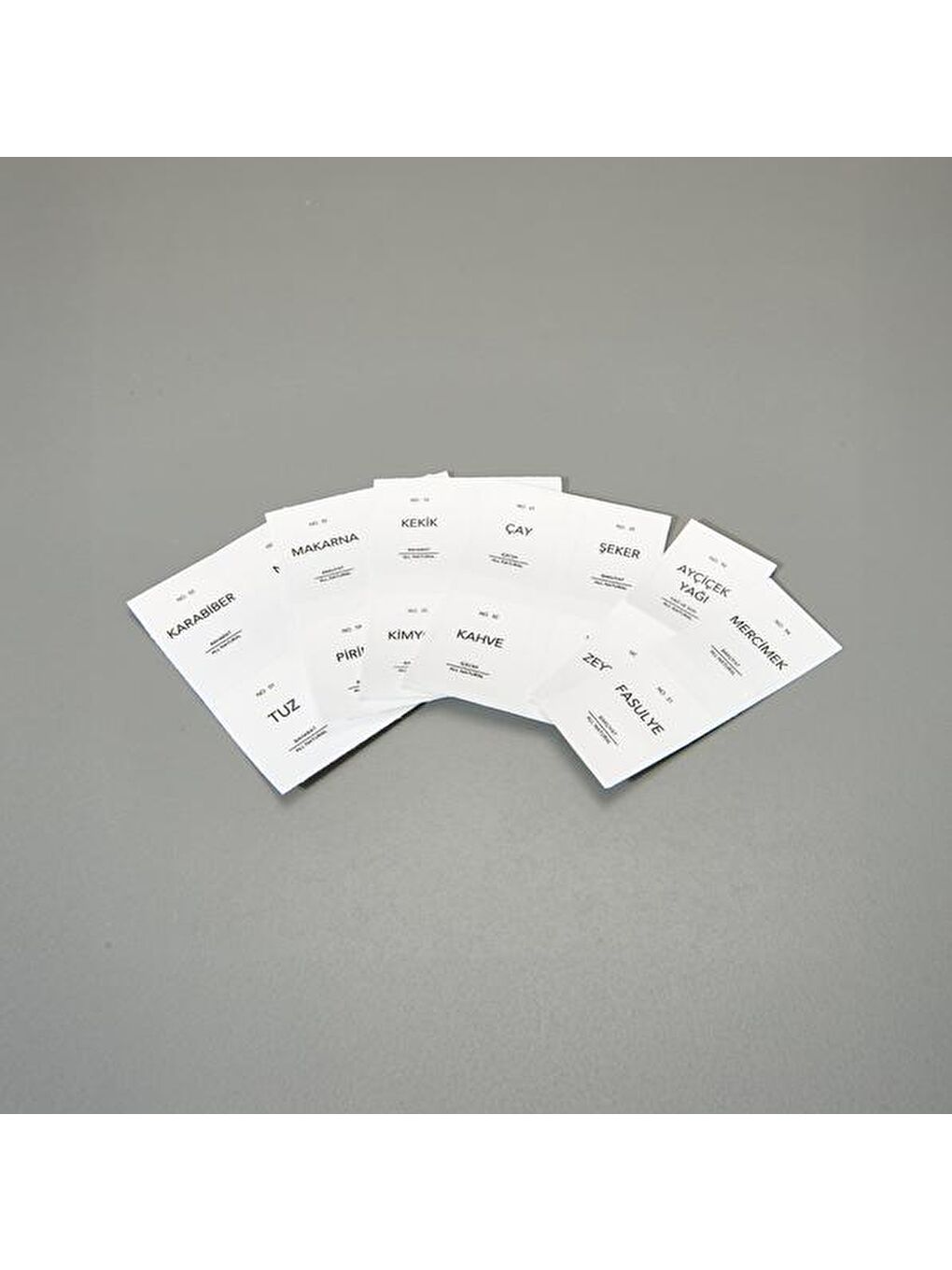 Model Şeker 20'li Kavanoz Etiketi - Beyaz / Siyah-3