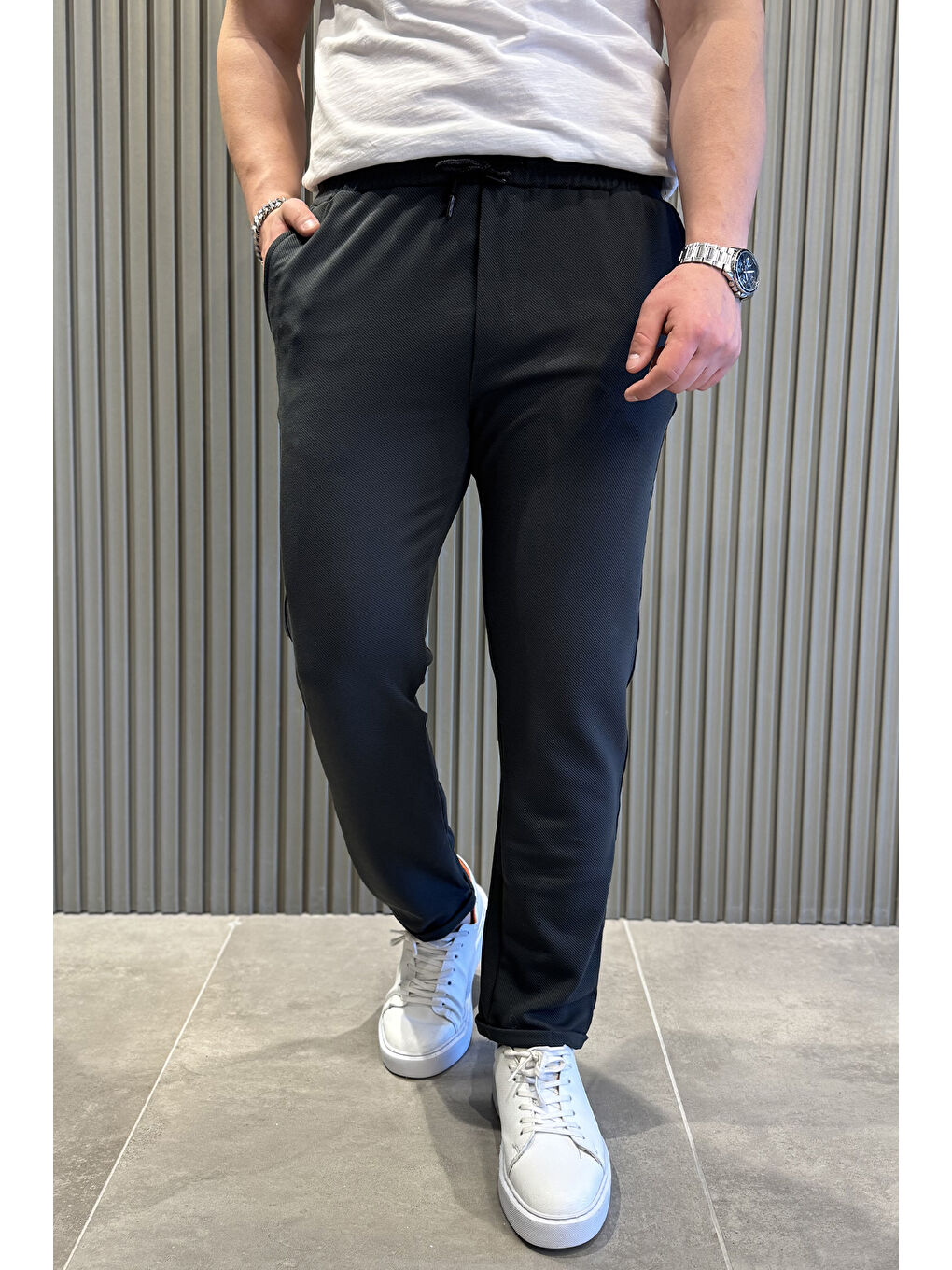 Antrasit Erkek Duble Paça Jogger Pantolon