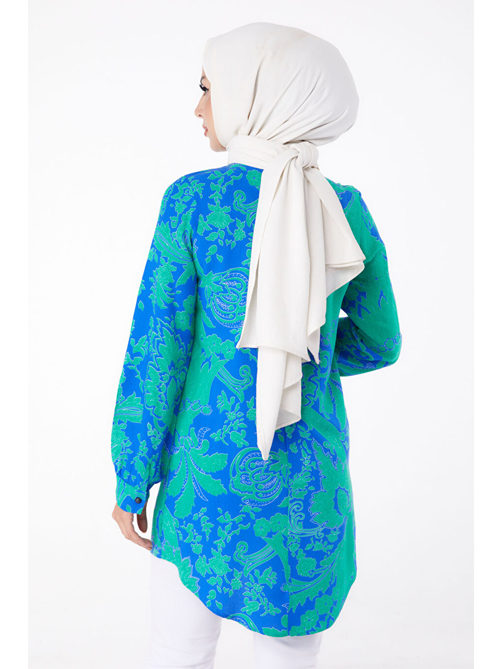 Yeşil Desenli Tunik Yesil - 13277-4