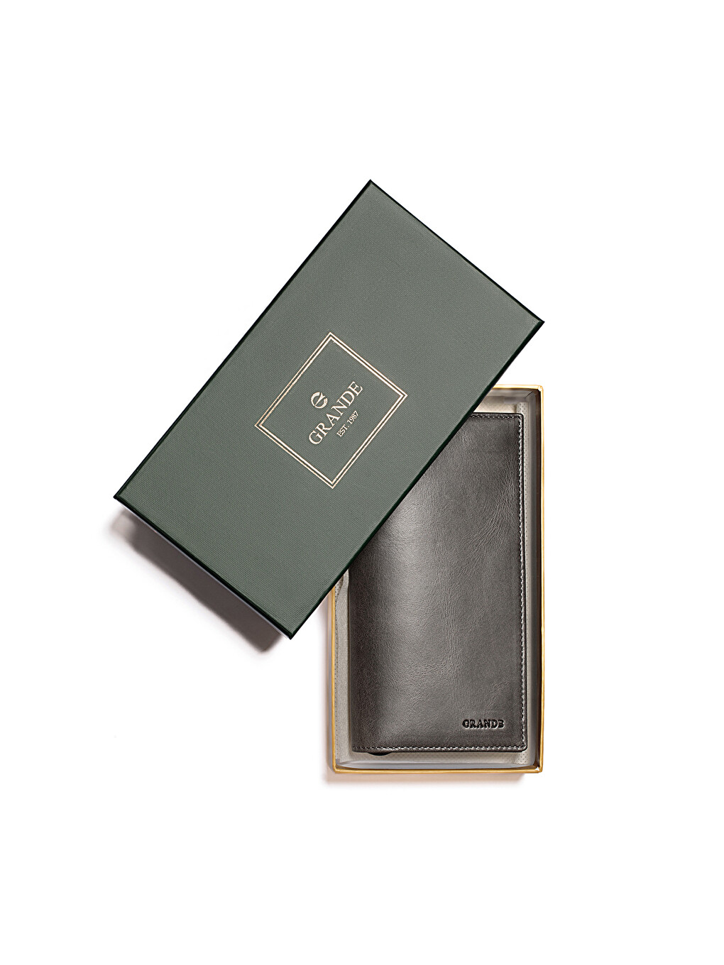 Gri Unisex Cüzdan & Kartlık 1764 Deri Cüzdan Kartlık-5