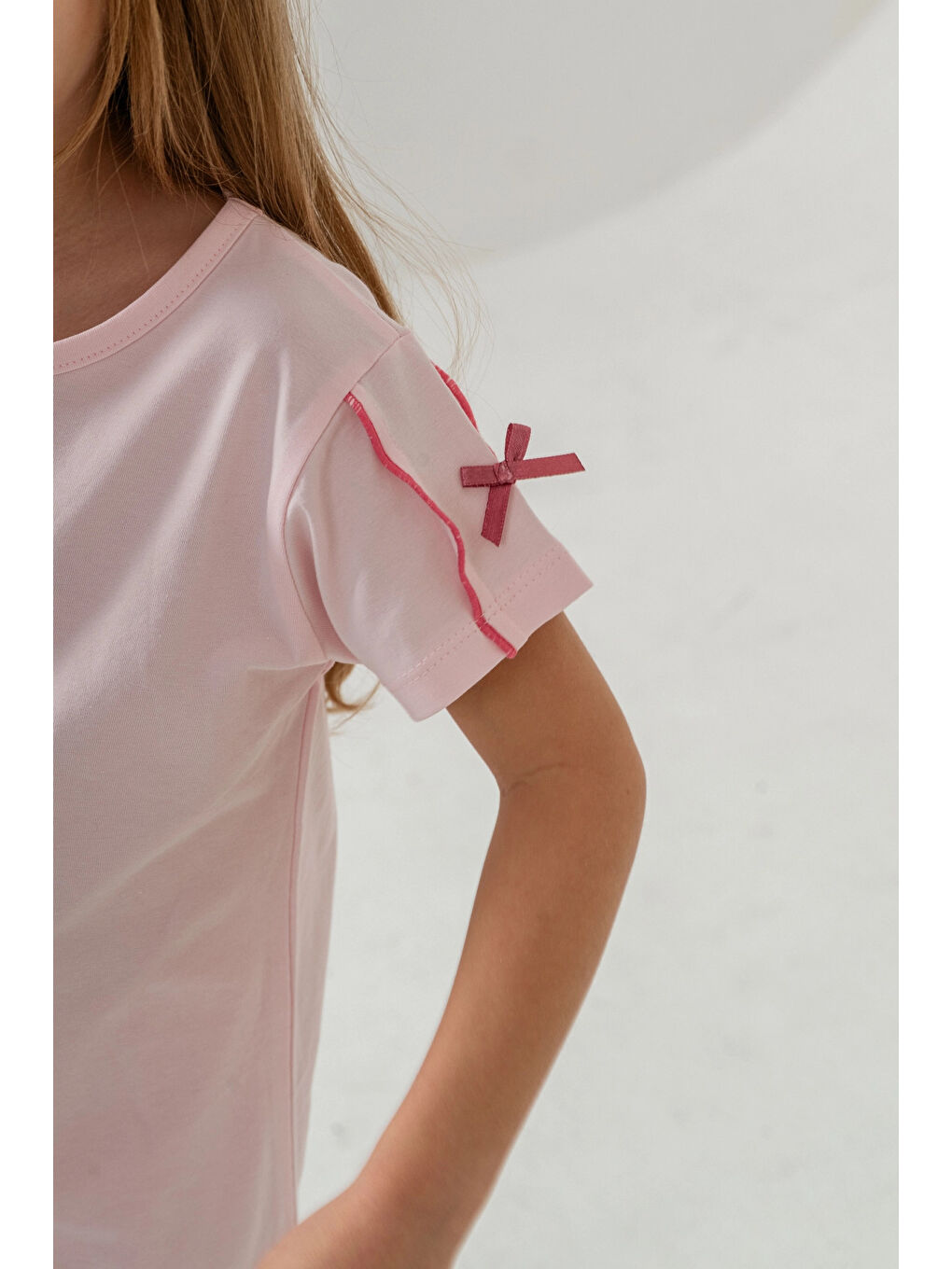 Pembe Fiyonk Baskılı Kız Çocuk Takım 50357-3