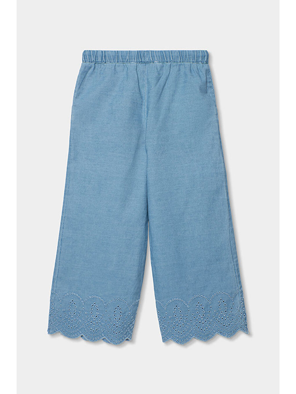 Jakarlı Denim Pantolon 2-6 Yaş Mavi-2