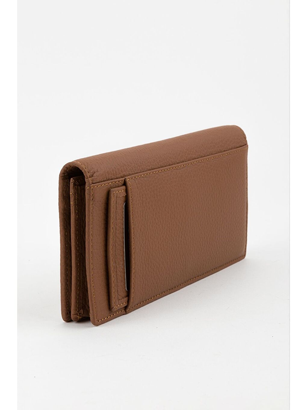 Kahverengi Kutulu Hakiki Deri Ekstra Kartlıklı Crayz Haki Unisex El Portföyü Kartlık Cüzdan-1