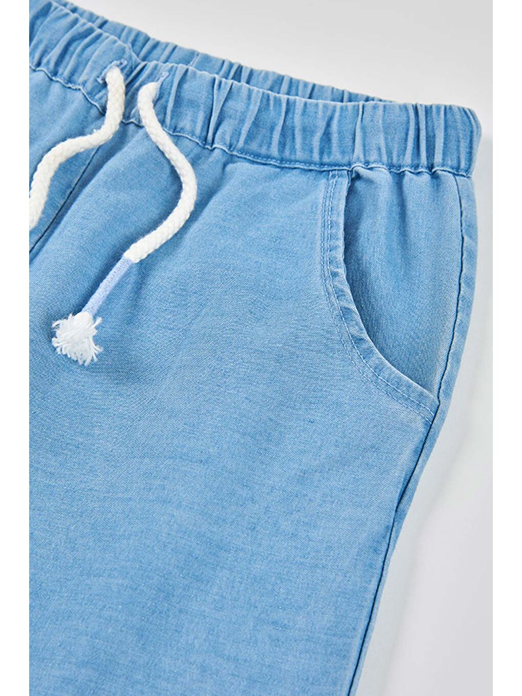 Jakarlı Denim Pantolon 2-6 Yaş Mavi-3