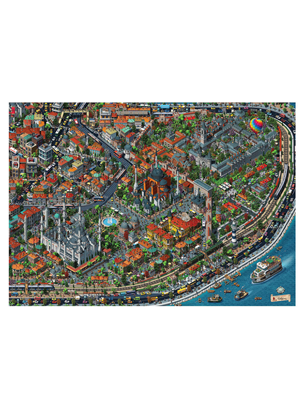 Puzzle 3000 Parça Fractal İstanbul 4913-1