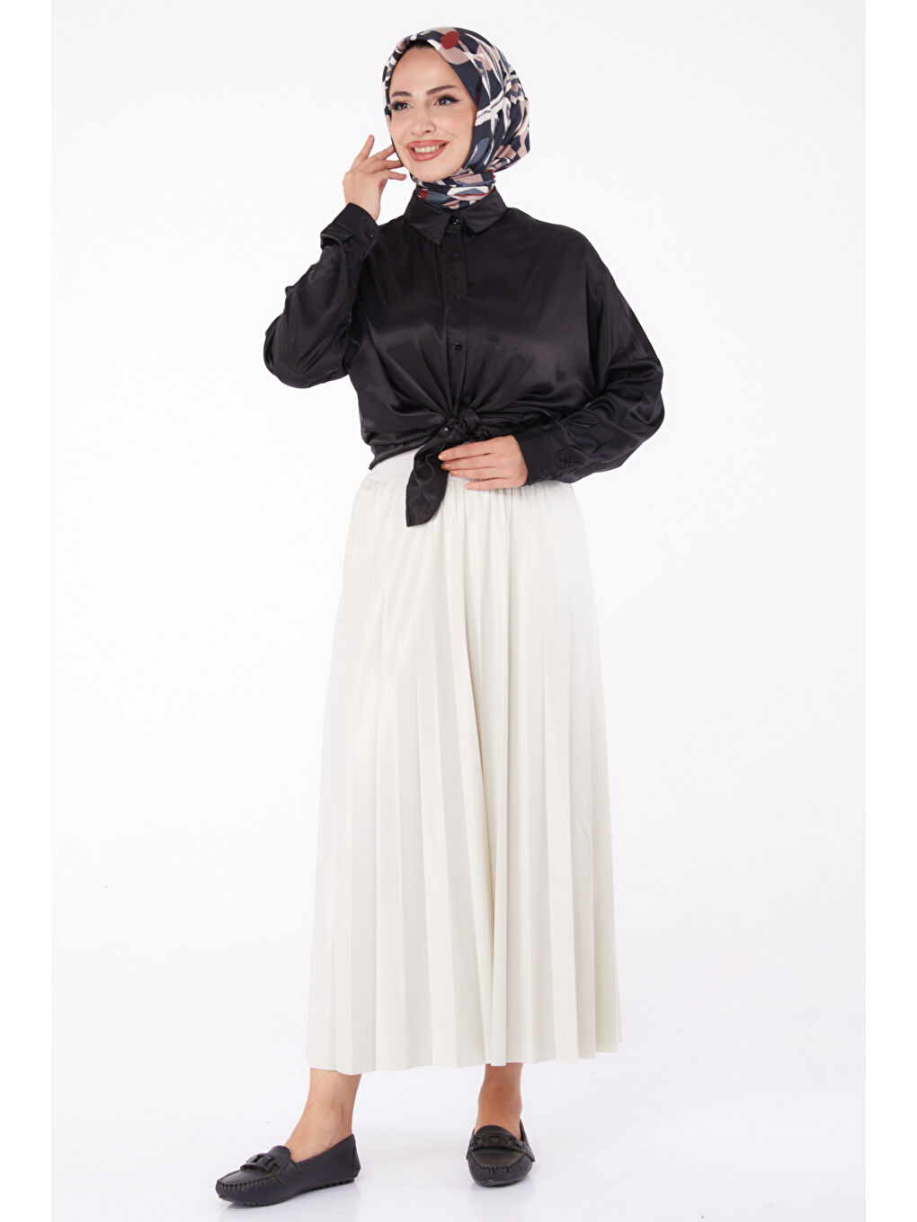 Bej Piliseli Etek Tas - 23036-1